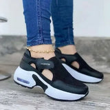Thick-Bottomed Old Dad Shoes Slope And Magic Stick Casual Single Shoes Breathable Flying Sneakers