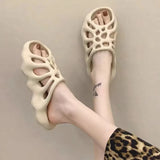 Thick-Soled Slippers Women 2021 Summer Men Fashion Beach Slippers Soft EVA Indoor Non-Slip Slippers Open-Toed