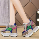 Sale Chunky Platform Outdoor Sneakers Women Winter Warm Super High Heels Casual Shoes Woman Height Increasing Boots