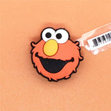 imitation 1pcs Cartoon PVC Shoe Charms Sesame Street Shoe Accessories Shoe Buckle Decorations fit Croc JIBZ Kids X-mas