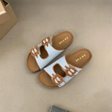 Breakj Thick Bottom Boken Slippers Female Summer Wear New Korean Version Of Fairy Wind Temperament Casual Flat Bottom Lady Cool