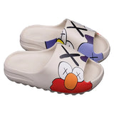 2021 Summer New Men's Slippers Thick-Soled Non-Slip Sandals Female Graffiti Casual Home Beach Slippers EVA Cartoon