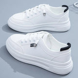 2022 Female Sneakers 2022 Korea Basic Sleek Women Shoes Casual All-match Students Daily Wear Solid Platform