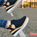 Heel Shoes Woman Sandals Vintage Flat Platform Ladies Shoes Women Fashion Comfortable Sandals Female Sandalias