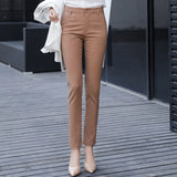 Pants Women 2020 Spring High Waist Female Formal Trousers Casual Pantalones Solid Workwear Stretchy Slim Woman