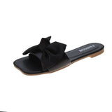 Flat-Soled Slippers Women Wear 2023 Summer New Korean Version Of Bowknot