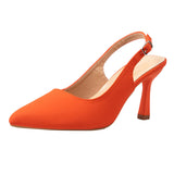 New Summer Women's Shoes, Shallow Mouth High Heel 9cm Pointed Thin Heel Sandals, Casual Fashion