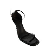 Photo Picture High Heel Sandals Female 2023 New Fashion Metal With Square Head Buckle Sexy