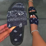 Slides Women Cool Graffiti Slippers Women Home Women's Summer Sandals Red Blue Black Tie Dye Footwear