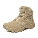 New Men's Military Tactical Boots Special Force Leather Desert Boots Outdoor Camping Hiking Boots Big Size Free
