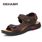 Top Quality Sandal Men Sandals Summer Genuine Leather Sandals Men Outdoor Shoes Men Leather Shoes Big Plus size 46 47