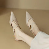 New 2023 Summer Pointed Muller Shoes With High Heel