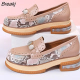 Casual Brogue Shoes Big Size 43 Shoelaces Leisure Patchwork Woman Shoes Flats zapatillas
