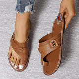 Breakj Summer New Women's Casual Sandals Flat Toe Slippers Large Size Women's
