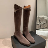 Comfortable Low Heel Boots 2023 New Oblique Temperament Girl Boots Are
