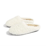 Size 43 Women Lambswool Slippers Winter Sheep Fur Shoes Ladies Flat Cotton Slides Home Pantuflas Daily Slip On Furry