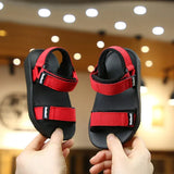 New Canvas Sandals Boys Girls Sandals Solid Color Soft Soled Anti-Slip Children Kids Shoes Summer Beach