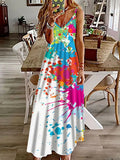 Fashion Sexy Sleeveless Beach Sling Dresses Women Elegant V-Neck Long Summer Dresses 2022 New Lady Vintage Flowers Print
