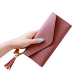 Wallets Small Leather Purse Women Tassel Card Bags For Women 2020 Female Purse Money PU Zipper Clip Daily Lady
