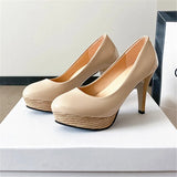 Breakj Spring And Autumn New Large-Size Round Head Thin And Fashionable Shallow Foot Single Shoes