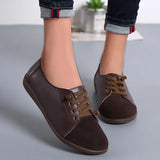 Women Shoes Genuine Leather Summer Flat Shoes Round Head Retro Loafers High Quality Casual Footwear Ladies Zapatos