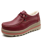 Breakj Student Sports Shoes In Autumn And Winter 2024 Korean Version Of Rocking Shoes Leather Slopes And Casual Shoes Women's Singles