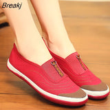 Women Flats Shoes Autumn Retro Female Sneakers Old Beijing Cloth Shoes Mujer Slip-On Breathable Lazy Mom Shoes Zapatillas