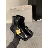 Breakj British Style Martens Women's Shoes 2024 New Spring And Autumn Winter Vintage French Short Boots