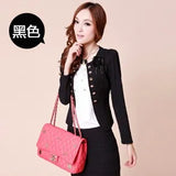 Blazers 2018 Plus Size L~4XL 5XL Outwear Casual Slim Short Lady Blasers Coats Jackets with Brooch Chaqueta Mujer
