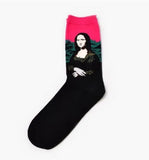 Cotton Socks Funny Oil Painting Fashion Happy Socks Night Winter Male Female Colorful Print Van Gogh Art Sock one