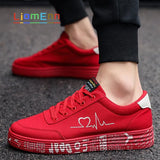Canvas Sneakers 2021 Flat Sport Shoes Woman Men Unisex heart Design Ladies Red Casual Vulcanized Shoe Tennis Size