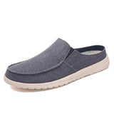 New Summer Men's Canvas Casual Shoes Classic Breathable Loafers Flat Shoes Outdoor Light Slip-On Walking Shoes Big Size