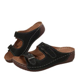 Breakj New Platform Slippers Women's Shoes Large Size Recreational Platform One-Line Buckle Casual Slippers Summer Beach