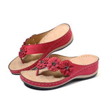 Breakj New Beach Sandals Line Thick Bottom Slope And Jacket Slippers Fashion Flower Decoration
