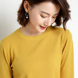 Sweater 2020 New O-neck Female Long-sleeved Knitted Pullover Jumper Pull Femme Clothes White Loose Thin Korean Plus