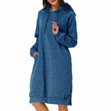 Sweatshirt Dress Women Hoodies Pocket Ladies Long Sleeve Autumn Hooded Pullover Oversized Sweatshirt Loose Casual