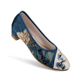 Breakj Women's Shoes Printed Embroidered Cloth Shoes Women's Single Shoes Hanfu Shoes National Style Satin New Collocation Cheongsam National Style Retro Embroidered