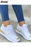 Women Sneakers 2023 New Fashion Lace Up Ladies Casual Flats Outdoor Running Walking Shoes Comfortable Female