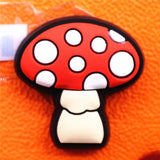 1pcs Cute Pumpkin Mushroom PVC Shoe Charms Daisy Accessories Ladybug Flowers Decorations fit Bracelet Kids