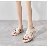 Breakj Shiyu 526 Clip-And-Word Buckle With Soft Flat-Soled Sandals Woman 2025 Summer New Student Korean Version Of The