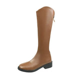 Breakj Cowboy Boots Children But Knee Boots Autumn And Winter New Thin Long-Term Martin Boots High Boots Knight