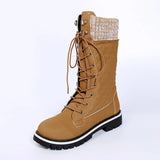 Women's Boots Autumn Fashion Mid-calf Martin Boots Women Non Slip Snow Boots Side Zipper Size 43 Platform Boots Botas