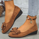 Breakj Shallow Single Shoes Women Wear Autumn Bow Large Size 2025 New Flat Bean