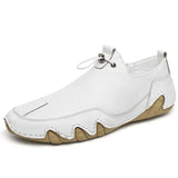 New Spring Men's Casual Shoes Korean Version Breathable Daily Octopus Fish Bean Shoes Men's Leather Shoes