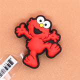 imitation 1pcs Cartoon PVC Shoe Charms Sesame Street Shoe Accessories Shoe Buckle Decorations fit Croc JIBZ Kids X-mas