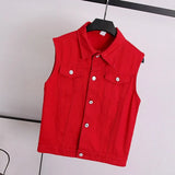 Jeans Jacket Summer Autumn Sleeveless Casual Short Jackets Chaqueta Mujer Casaco Jaqueta Feminina Women Coat Ladies
