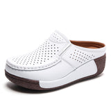 Breakj Summer Women's Leisure Comfortable Mother Cool Drag Fashion Rocking Shoes Thick-Soled Loose Cake Bun Half