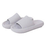 Beach Slippers High Heels Women Slide Sandals Shower Thick Sole Soft Couple Massage Bread Slippers Bathroom Shoes
