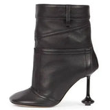 Breakj 2023 New Flat Head Low Tube Women's Boots Ultra-High Shape Slim Heel Women's Fashion