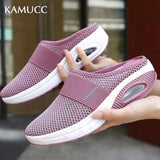 Women Sandals Fashion Wedges Platform Shoes Female Slides Slippers Breathable Mesh Lightweight Ladies